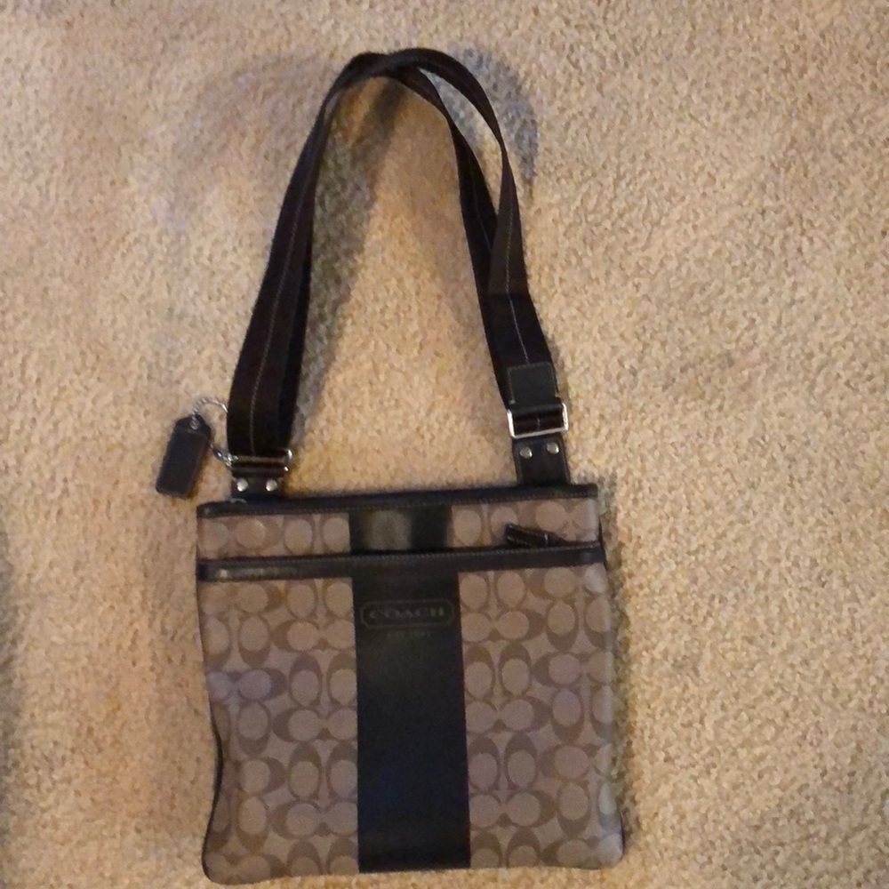 Brown coach crossbody purse
